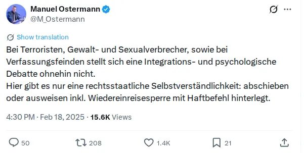X-Posting von Manuel Ostermann