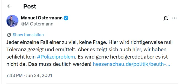 Screenshot eines X-Postings