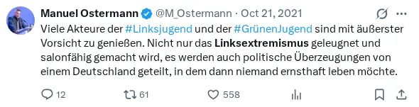 Screenshot eines X-Postings, Transkription unten