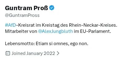 Lateinischer Spruch im X-Profil