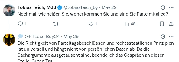 Screenshot eines X-Postings, Transkription unten