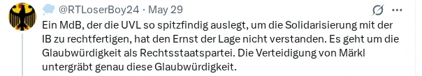 Screenshot eines X-Postings, Transkription unten